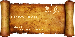 Mirkov Judit névjegykártya